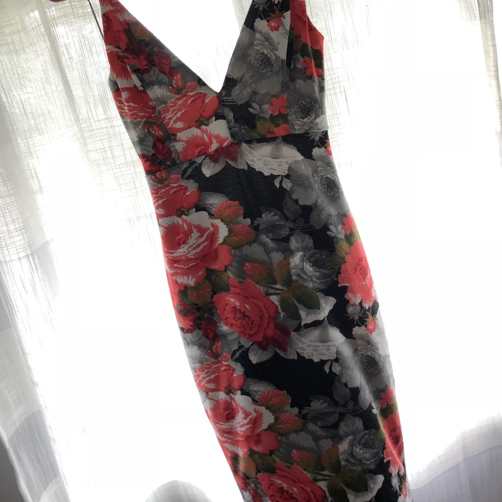 Coral floral Dress